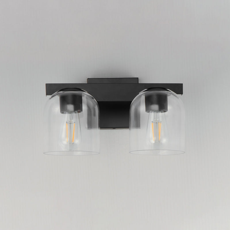 Scoop 2 Light Bath Vanity Light in Black