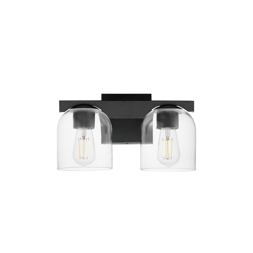 Scoop 2 Light Bath Vanity Light in Black