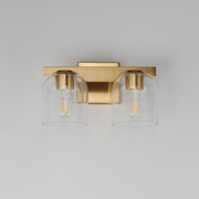 Scoop 2 Light Bath Vanity Light in Natural Aged Brass