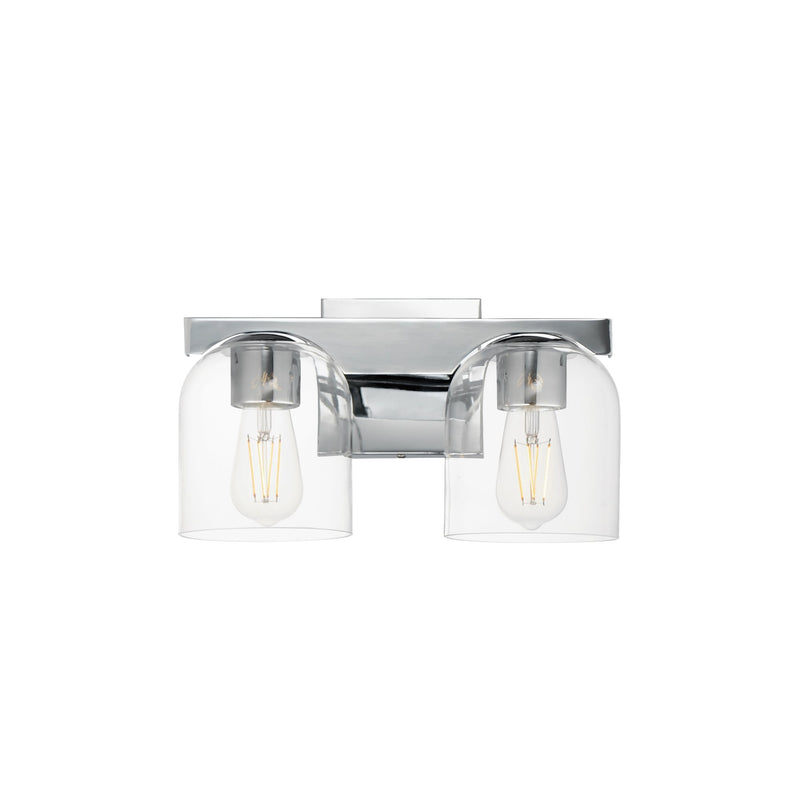 Scoop 2 Light Bath Vanity Light in Polished Chrome