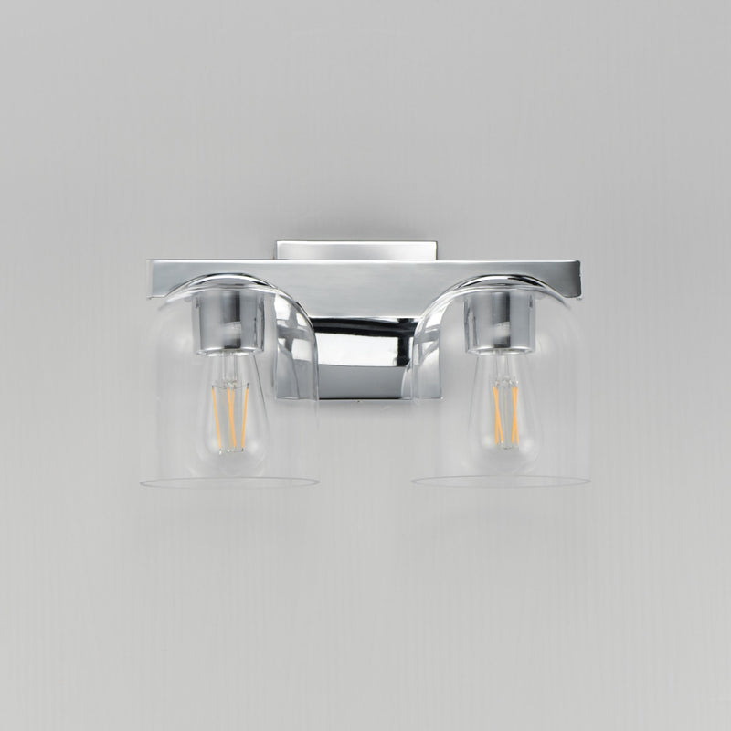 Scoop 2 Light Bath Vanity Light in Polished Chrome