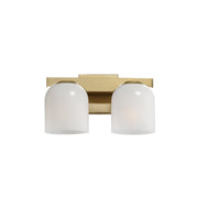 Scoop 2 Light Bath Vanity Light in Natural Aged Brass