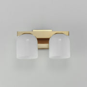 Scoop 2 Light Bath Vanity Light in Natural Aged Brass