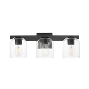 Scoop 3 Light Bath Vanity Light in Black