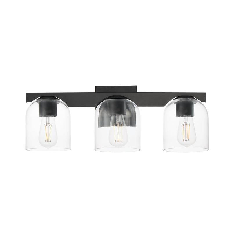 Scoop 3 Light Bath Vanity Light in Black