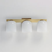 Scoop 3 Light Bath Vanity Light in Natural Aged Brass