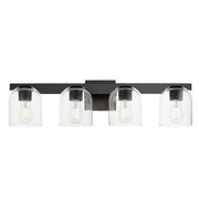 Scoop 4 Light Bath Vanity Light in Black