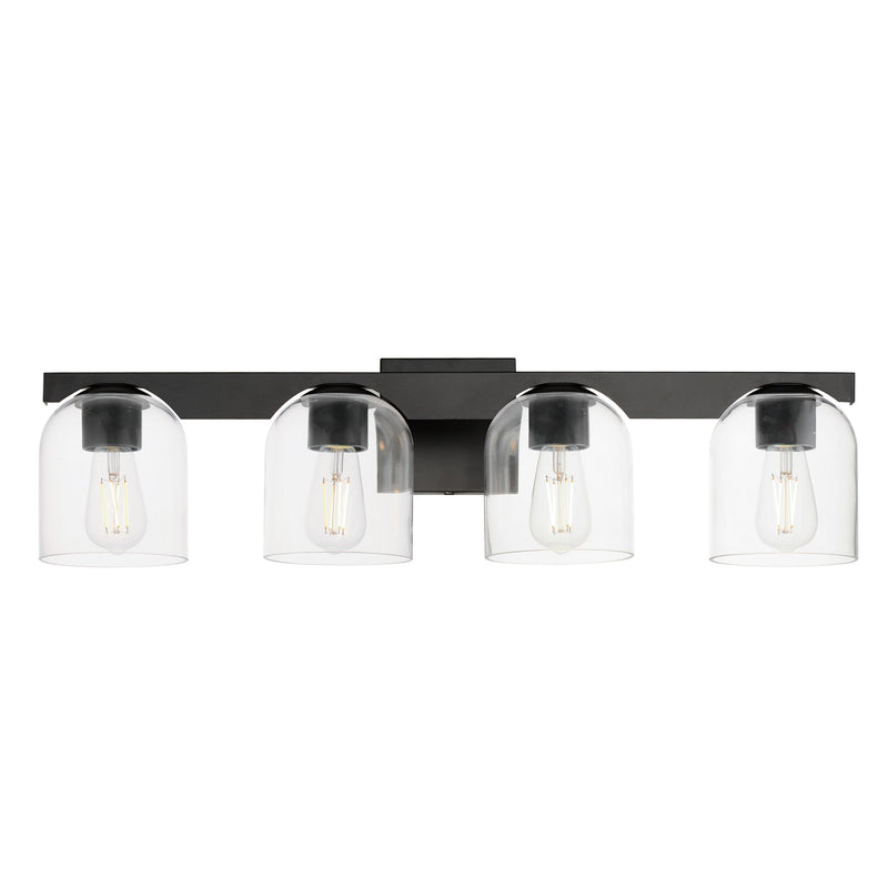 Scoop 4 Light Bath Vanity Light in Black
