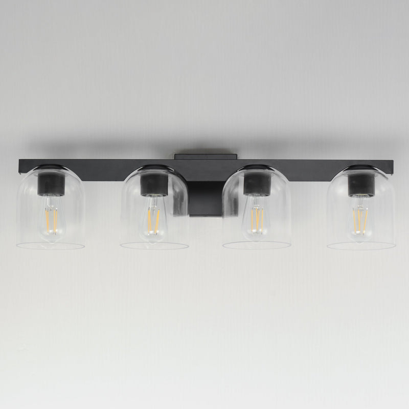 Scoop 4 Light Bath Vanity Light in Black