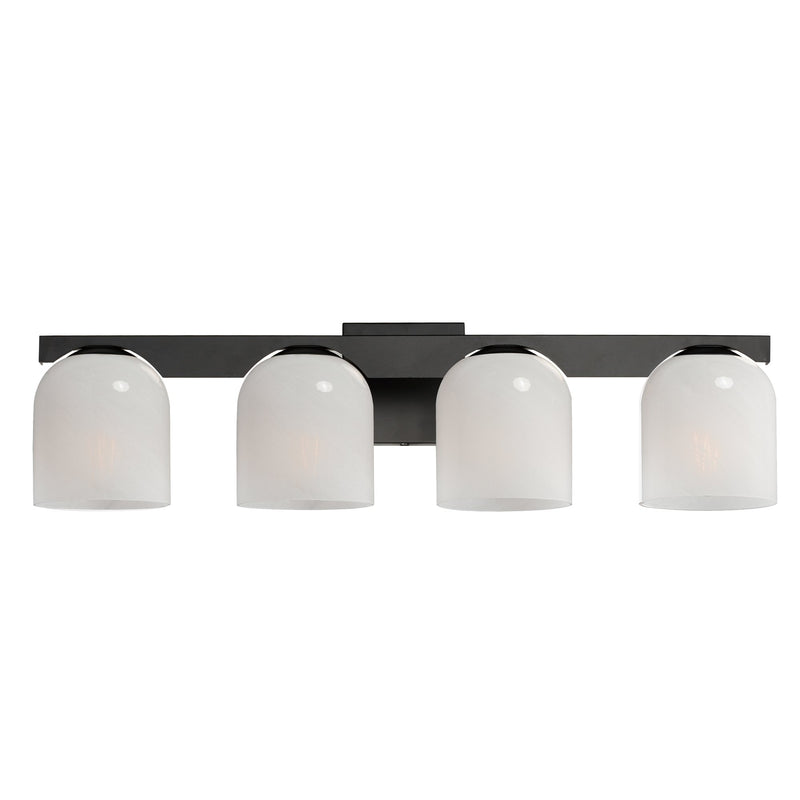 Scoop 4 Light Bath Vanity Light in Black