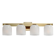 Scoop 4 Light Bath Vanity Light in Natural Aged Brass