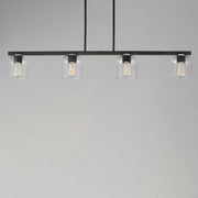 Scoop 4 Light Linear Pendant in Black