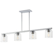 Scoop 4 Light Linear Pendant in Polished Chrome
