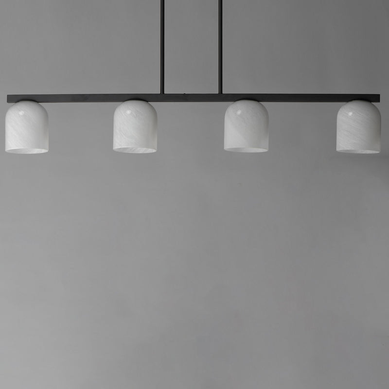 Scoop 4 Light Linear Pendant in Black