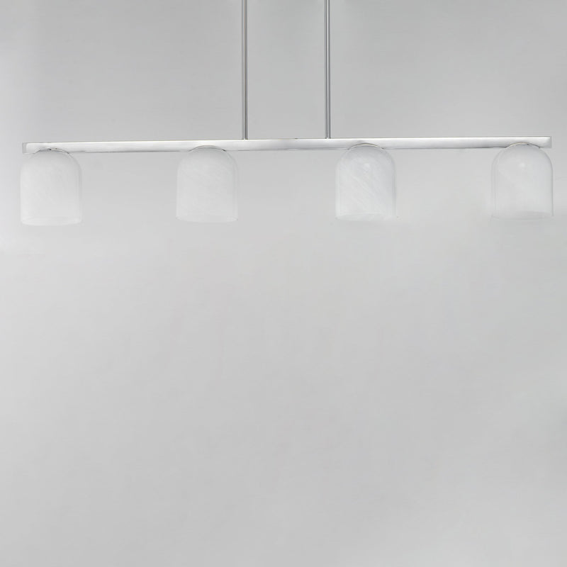 Scoop 4 Light Linear Pendant in Polished Chrome