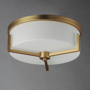 Dart 3 Light Flush Mount in Natural Aged Brass