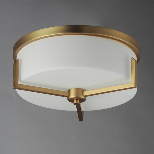 Dart 3 Light Flush Mount in Natural Aged Brass