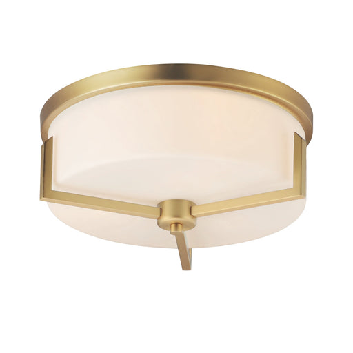 Dart 3 Light Flush Mount in Natural Aged Brass