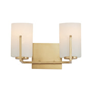 Dart 2 Light Bath Vanity Light in Natural Aged Brass