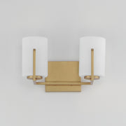 Dart 2 Light Bath Vanity Light in Natural Aged Brass