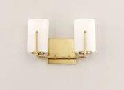 Dart 2 Light Bath Vanity Light in Satin Brass