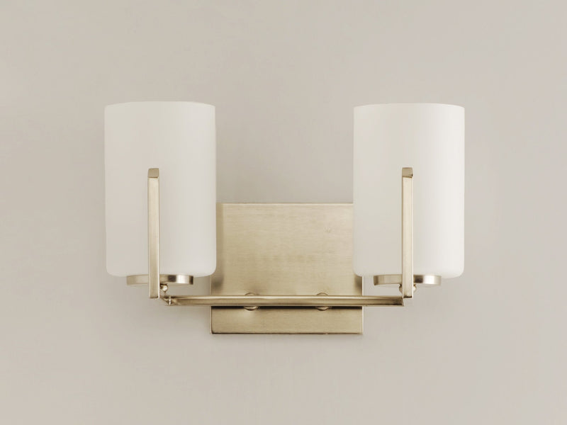 Dart 2 Light Bath Vanity Light in Satin Nickel