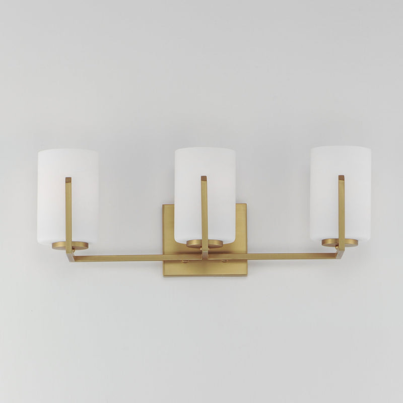 Dart 3 Light Bath Vanity Light in Natural Aged Brass