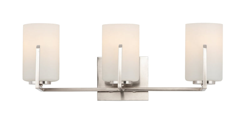 Dart 3 Light Bath Vanity Light in Satin Nickel