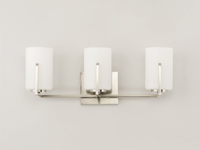 Dart 3 Light Bath Vanity Light in Satin Nickel