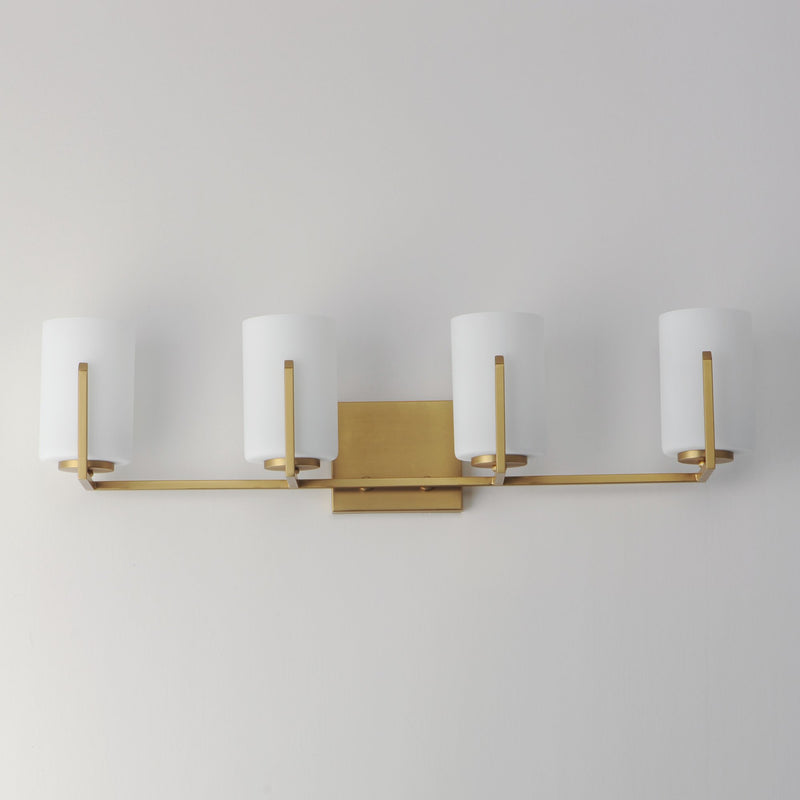 Dart 4 Light Bath Vanity Light in Natural Aged Brass