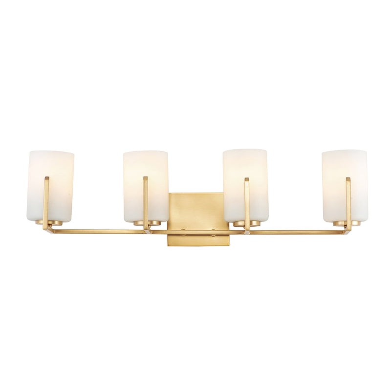 Dart 4 Light Bath Vanity Light in Satin Brass