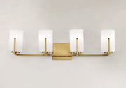 Dart 4 Light Bath Vanity Light in Satin Brass