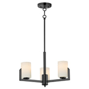 Dart 3 Light Chandelier in Black