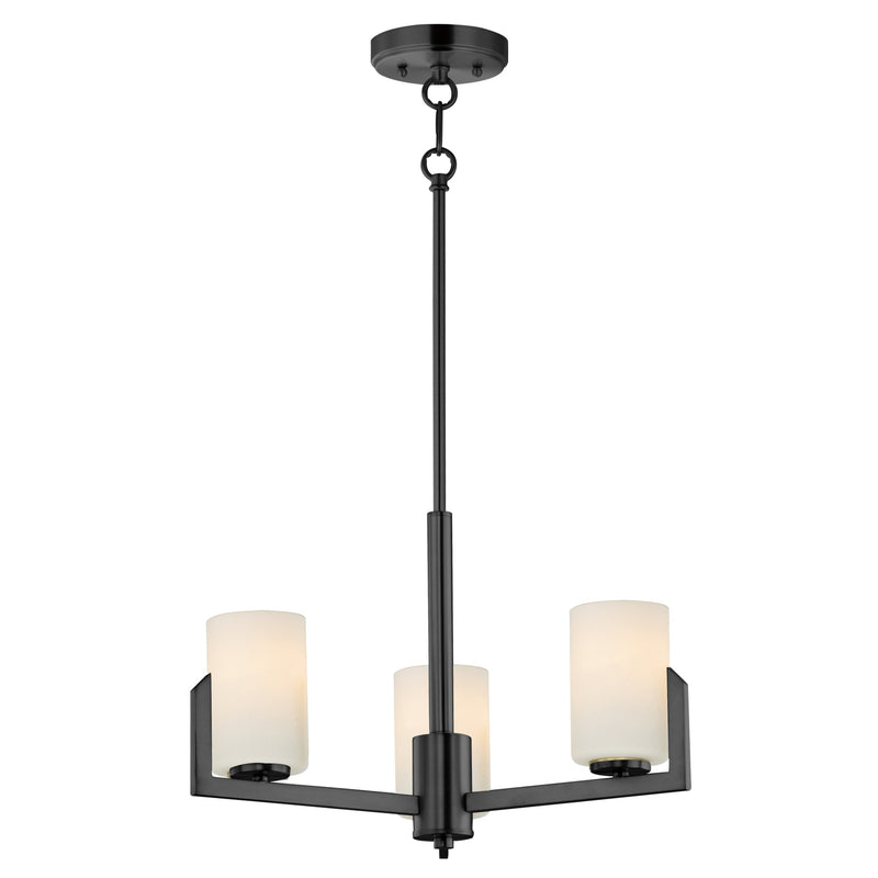 Dart 3 Light Chandelier in Black