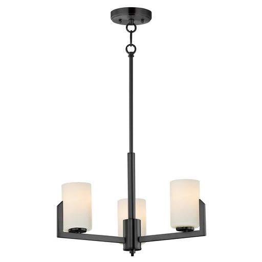 Dart 3 Light Chandelier in Black