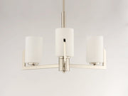 Dart 3 Light Chandelier in Satin Nickel