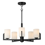Dart 5 Light Chandelier in Black