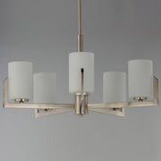 Dart 5 Light Chandelier in Satin Nickel