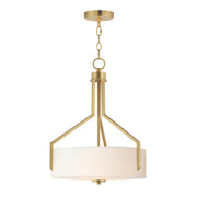 Dart 3 Light Pendant in Natural Aged Brass