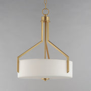 Dart 3 Light Pendant in Natural Aged Brass