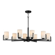 Dart 8 Light Chandelier in Black