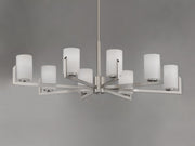 Dart 8 Light Chandelier in Satin Nickel