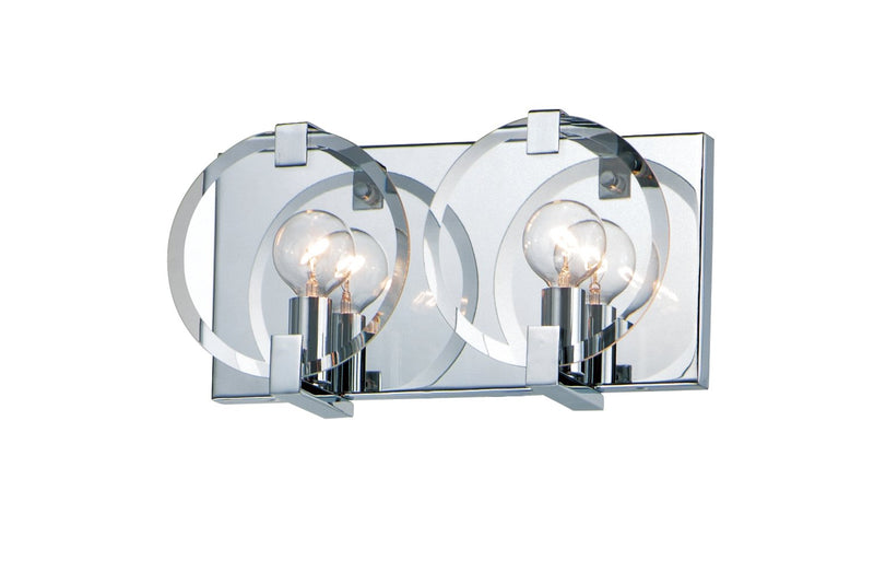 Looking Glass 2 Light Bath Vanity Light in Polished Chrome