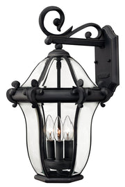 San Clemente Medium Outdoor Wall Lantern in Museum Black