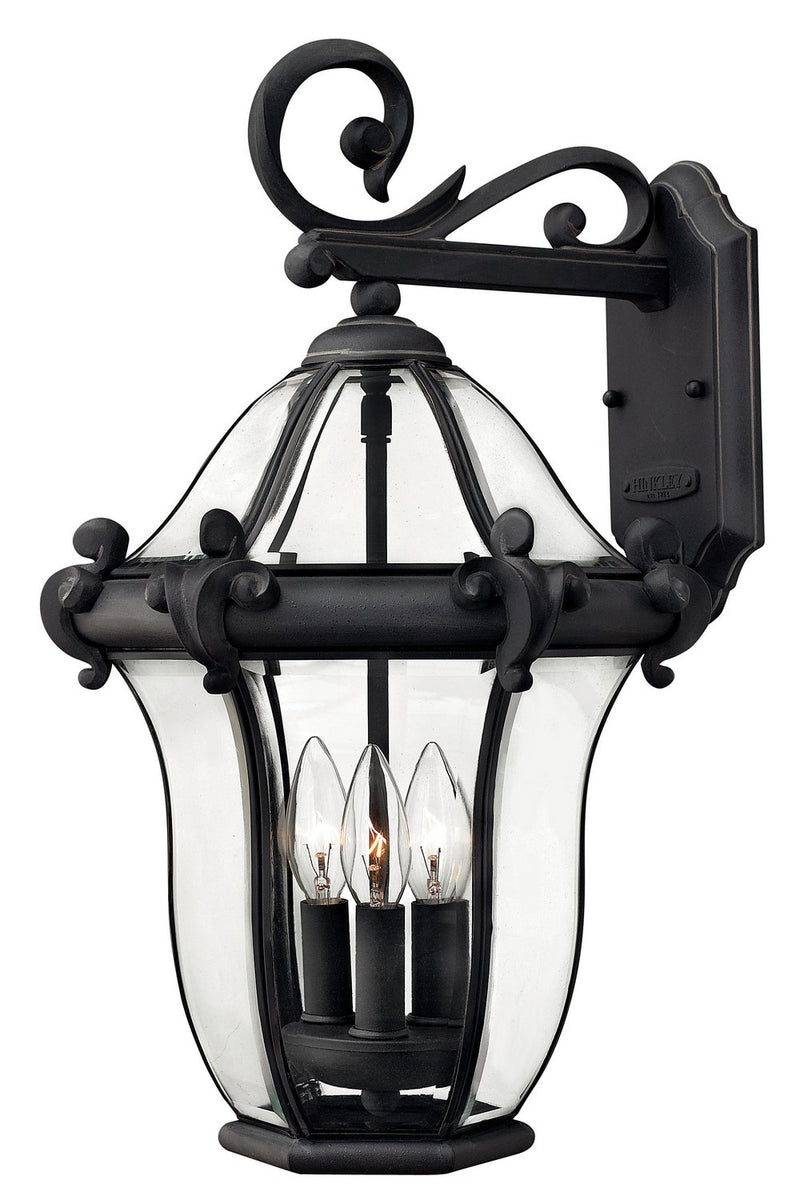 San Clemente Medium Outdoor Wall Lantern in Museum Black
