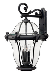 San Clemente Extra Large Outdoor Wall Lantern in Museum Black