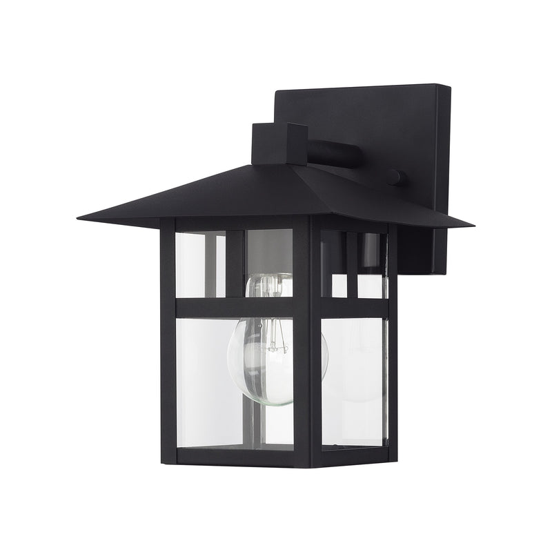 Crestlake Medium Outdoor Wall Lantern in Textured Black