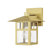 Crestlake Medium Outdoor Wall Lantern in Satin Gold