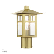 Crestlake Medium Outdoor Post Light in Satin Gold