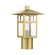 Crestlake Medium Outdoor Post Light in Satin Gold